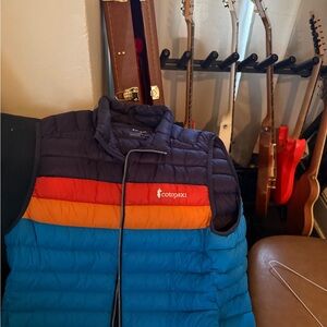 cotopaxi Blue Teal Orange Red Puffer Vest